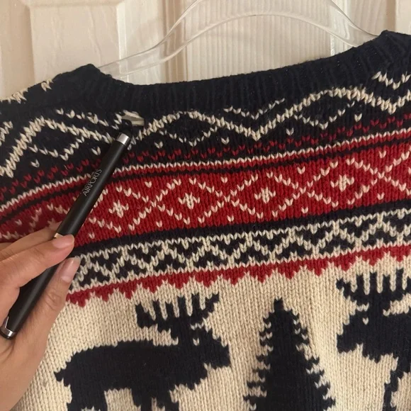 Vintage Polo Ralph Lauren Winter Moose Pullover Sweater Cashmere Angora Men's M - Picture 10 of 16